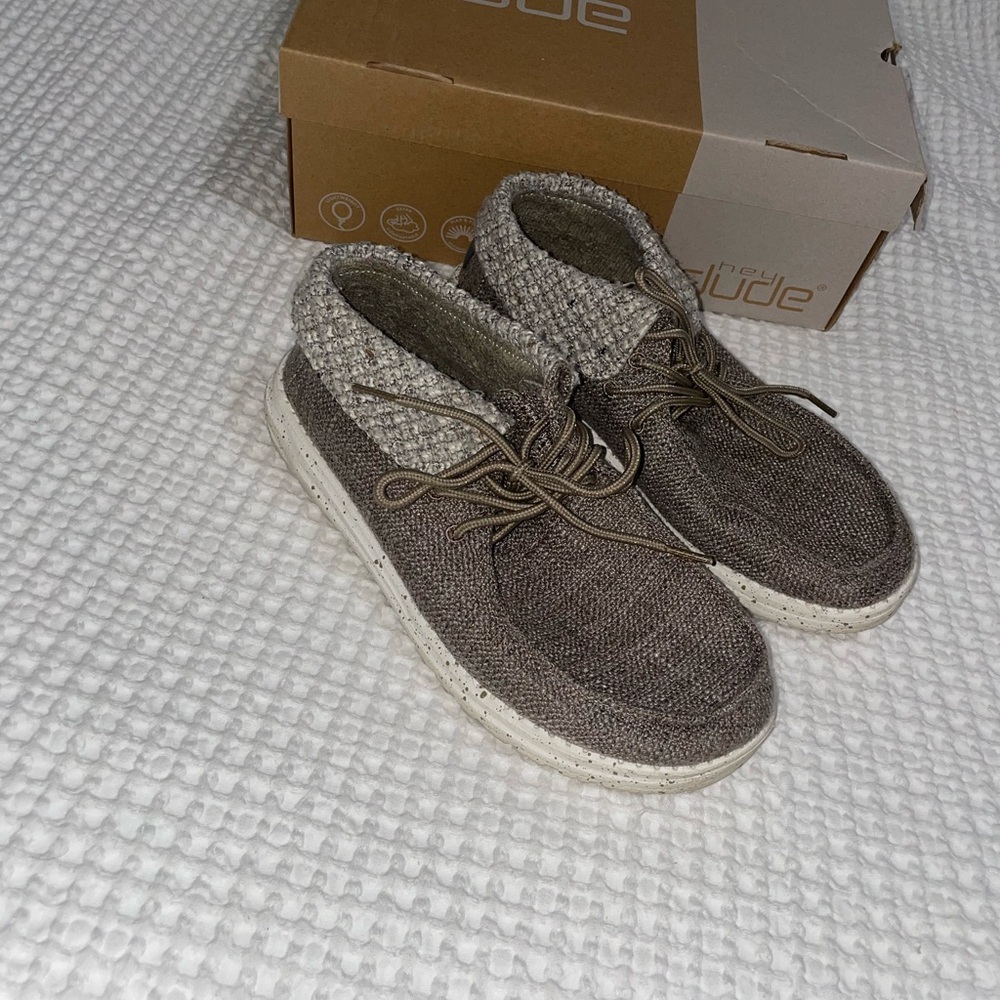 Hey Dude Men's Brown and Gray Loafers